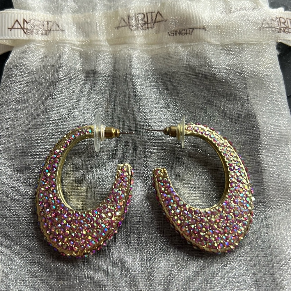 Amrita Singh Pink stone earrings